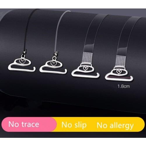 1Pair Summer Clear Bra Straps Silicone Bra Accessories Bra Shoulder Strap Women Adjustable Transparent Hook Invisible Straps