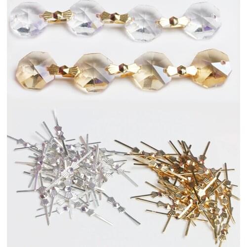 20pcs/50pcs 14mm Crystal Glass Prisms Octagonal Beads Lamp Glass Chandelier Parts for Pendant Decoration