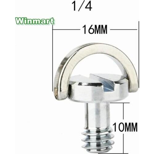 5pcs 1/4" D-ring Iron Slotted bolt camera screws for Camera platform Quick plate