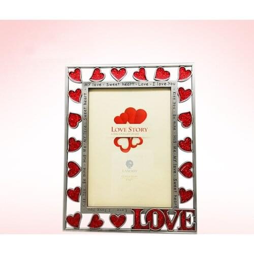 6inch Metal Photo Frame Desktop Art Craft Fashion Creative Gift Home Decor Vintage Ornaments Picture Frames