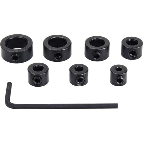 9pcs Depth Stop Collars Ring Positioner Hex Wrench Drilling Puncher Kit Drill Bit Punch Locator Depth Woodworking Carpentry Tool