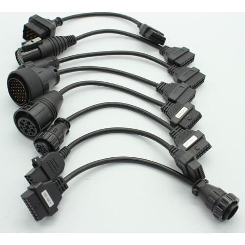 Acheheng Truck diagnostic tool cable 8 truck cables for pro plus / multidiag pro /OBDII diagnostic tool OBD scanner truck leads