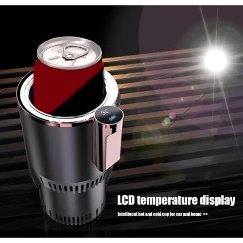 Car Heating Cooling Cup 12v 2-in-1 Car Office Cup Warmer Cooler Smart Cup Mug Holder Tumbler Cooling For Drink Can Baby Bottle