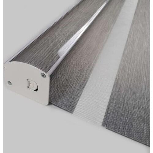 Double layer jute style fabric blinds shades shutters for home