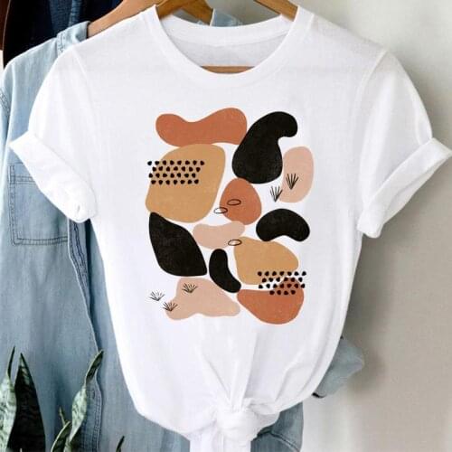 Clothes T-shirts Watercolor 90s Cute Short Sleeve Print Women Cartoon Casual Fashion Graphic Regular Tshirt Top Lady Female Tee