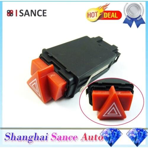 ISANCE Warning Emergency Hazard Light Switch Warnblinkschalter 8L0941509L For Audi A3 8L1 1996 1997 1998 1999 2000 2001 2002 03