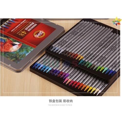 12 24 36 48 color KOH-I-NOOR woodless Drawing Sketch Pencil water Color Pencil Painting Coloring Artist Office school Art supply