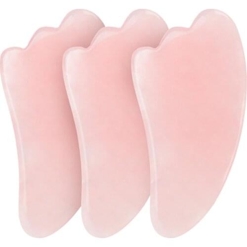 Face Massager Natural Rose Quartz Jade Gua Sha Board Acupuncture Massage Thin Face Thin Hands Jade Facial Eyes Leg Massage Tool