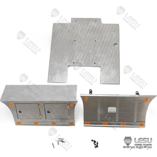 LESU RC 1/14 Metal Side Skirt Plate Light Toolbox DIY TMY VOL Tractor Truck TH16489-SMT3