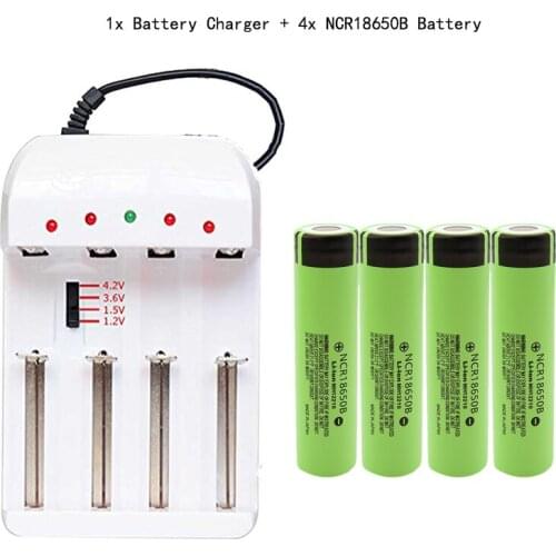 MJKAA 100% Original 3.7V 3400mAh 18650 Battery Rechargeable Battery With Battery Charger for 26650 14500 18340 18650 AA AAA