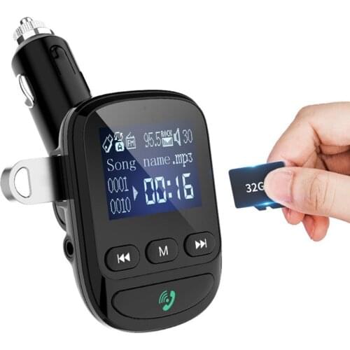 Multi-function Car FM Transmitter MP3 Player Wireless Adapter Hands-free Car Kit Modulator With USB Quick Charge QC3.0 Durable