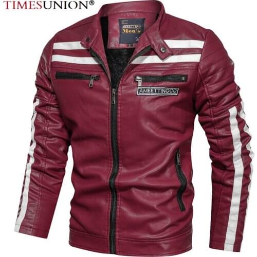 Mens Motorcycle Leather Jacket Winter Mens Fashion Casual Artificial Jacket Mens Plus Velvet Warm PU Leather Jacket 5XL 6XL