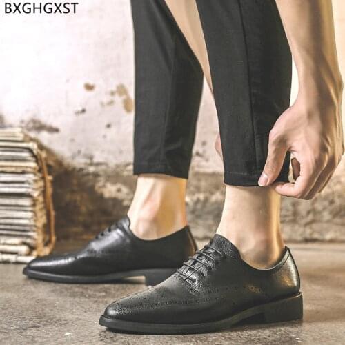 Black Oxford Men Dress Shoes Leather Formal Designer Shoes Men High Quality Classic Shoes Men Zapatos De Hombre Chaussure Homme