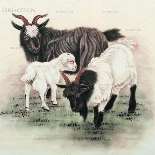 Cartoon Diamond Painting Diamond Embroidery 5D Diy Full Square Animals Sheep Family Diamond Mosaic Diamont Paint Home Decor