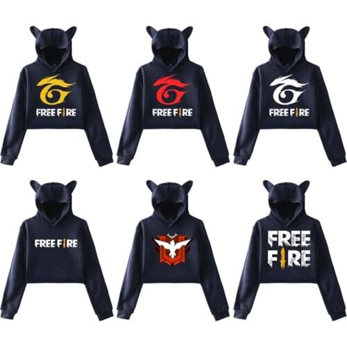 New Hot Game Garena-Free Fire -Anime Hoodie Garena Roupa Angelical Killua Rabbit Streetwear Women Harajuku Graphic Cat Crop Tops