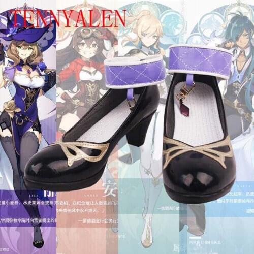 2020 new game Genshin Impact, piano, Lisa, Kaya, Amber cosplay, new style shoes, Halloween party cosplay shoes