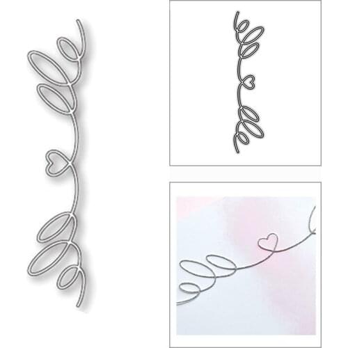 New Heart Fancy Ribbon Border 2020 Metal Cutting Dies for DIY Scrapbooking and Card Making Decorative Embossing Craft No Stamps
