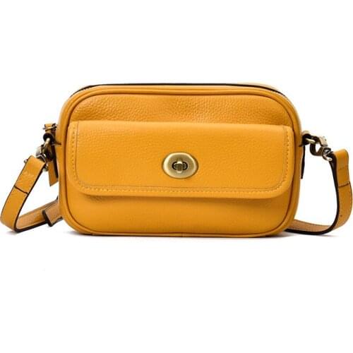 Genuine leather handmade women small camera bag waist belt bag fanny pack