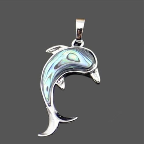 Natural Shell Abalone Pendant Dolphin fish Pendant Shape 23x38mm Trend Handmade Craft DIY Accessory Exquisite Necklace Jewelry