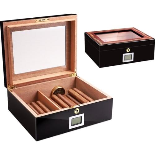 Cuban Cedar Wood Humidor Portable Cigar Box Cigar Moisturizing Humidity Humidity Humidor