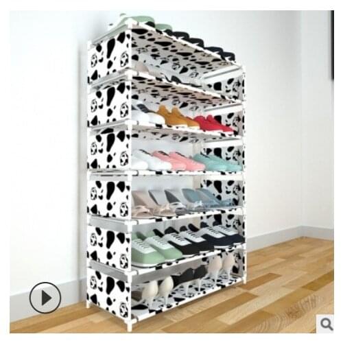Simple multi-layer assembly dustproof shoe cabinet economical special storage rack for household dormitory