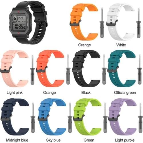 Watch Band For Huami Amazfit Neo Strap Sport Silicone Bracelet Wristband Replacement With Tools For Amazfit Neo 2020 Samrtwatch