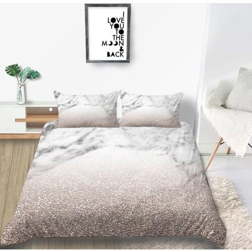 Thumbedding Luxury Bedding Set For Girl Pink Sweet Soft Duvet Cover Marble Queen Twin Full Single Double Unique Design Bed Set