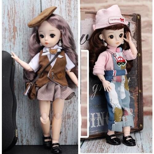30cm Bjd Dolls Toys Girl Fashion Bjd Dolls 21 Movable Jointed Handmade Doll With Jewelry DIY Dress Up Toys Childrens Toys Gifts