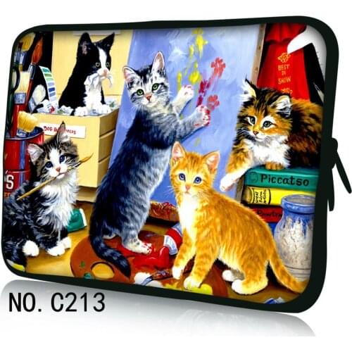 Painting cats 7 8 10 12 13 13.3 15 15.6 17 Laptop Bag Notebook Tablet Sleeve Cases For Asus Acer HP For Macbook Mini Computer