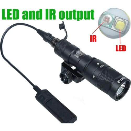 Tactical SF M300V IR Infrared Weapon Light M300 LED White Light Hunting M300V Mini Scout Light and IR Output For 20mm Rail