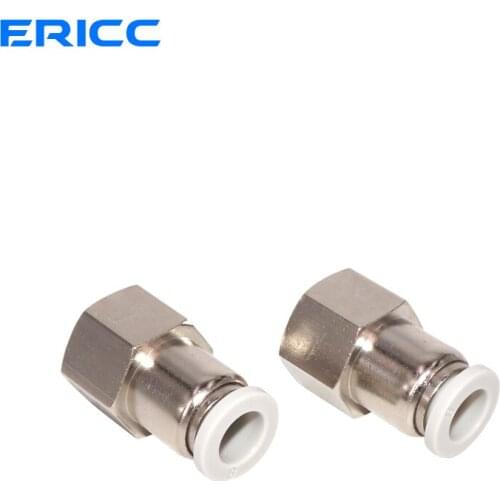 High Quality PCF Air Pipe Fitting 4/6/8/10/12mm Tube 1/8" 3/8" 1/2" 1/4" Hose Female Thread Pneumatic Connector