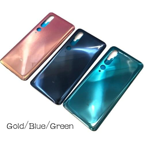 10pcs For Xiaomi Mi10 Back Glass Rear Cover For Xiaomi Mi 10 5G Battery Door Housing Battery back cover With Glue Adhesive