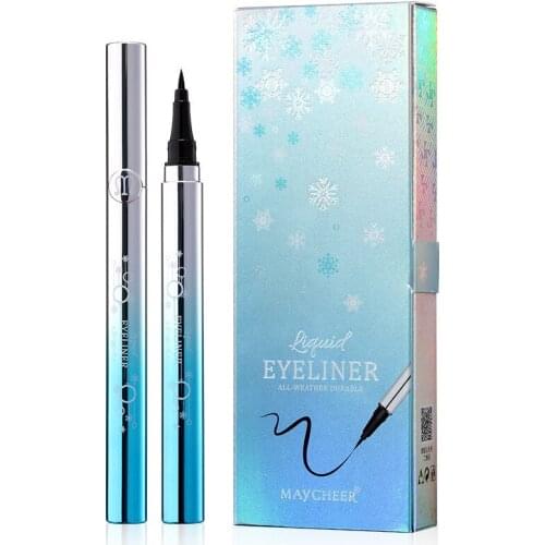 MAYCHEER Silk Black Liquid Eyeliner Pencil Waterproof Longlasting Quick Dry Accurate Draw Eye Liner Pen Make Up