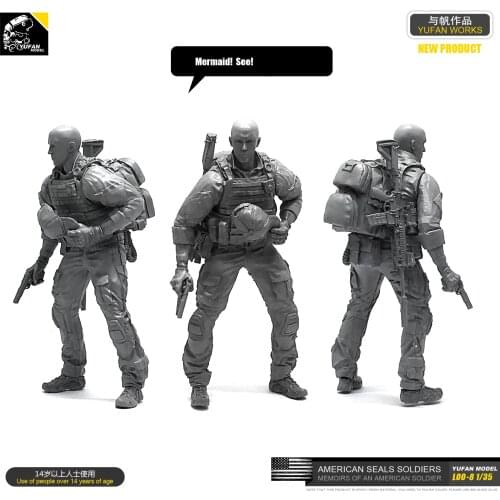1/35 American Seal Assault Team Resin Man LOO-08