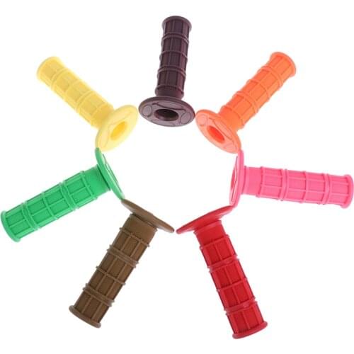 1Pair 7/8" Rubber Hand Grip Handle Bar Throttle Grips Pit Dirt Bike Motorcycle 22mm