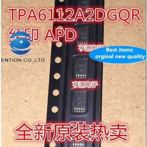 10PCS TPA6112A2 TPA6112A2DGQR audio amplifier chip screen printing APD MSOP-8 in stock 100% new and original