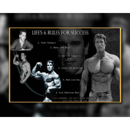 11 Custom Poster Silk Home Deco-ARNOLD SCHWARZENEGGER Bodybuilding Motivational Gigantic Strong Wall Art Christmas Gift