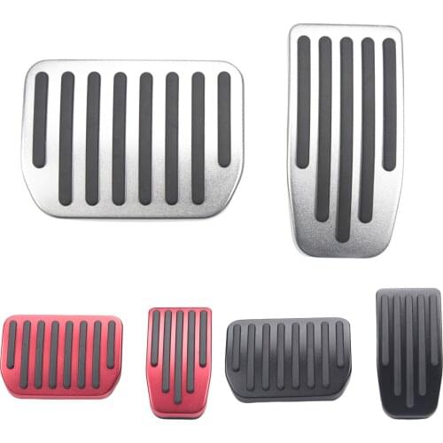 2x Car Foot Pedal Pads Non-Slip Gas Pedal Brake Pedal Covers Fit for Tesla Model 3 Y Aluminum Alloy Accessories