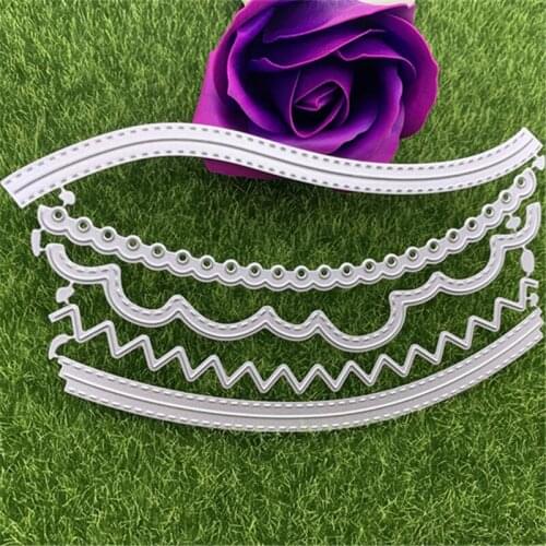 5pcs/Set Decorative Cards Edges Metal Cutting Dies Stencil for DIY Scrapbooking Album Embossing Paper Cards Deco Crafts Die Cuts