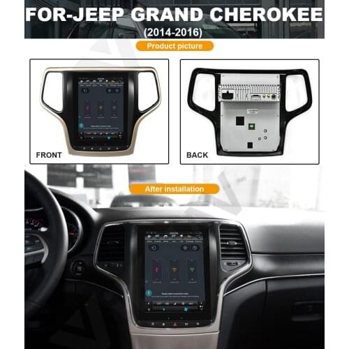Android vertical screen Car GPS Navigator For JEEP Grand Cherokee 2014-2016 Multimedia DVD Player