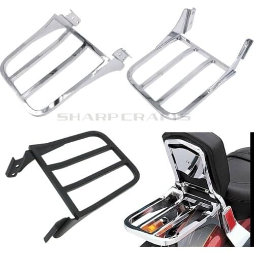 Motorcycle Sissy Bar Backrest Luggage Rack For Harley Dyna Low Rider FXDL FXDLX Street Bob FXDB Switchback FLD Wide Super Glide