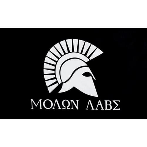 Free shipping xvggdg flag 90*150cm come and take it Greek Spartan Molon Labe Flag