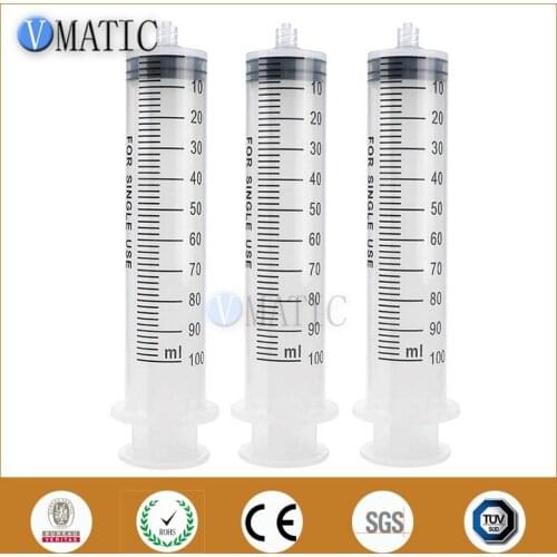 Free Shipping 100cc Manual Glue Dispensing Syringe 100ml Dispenser Plastic Syringe