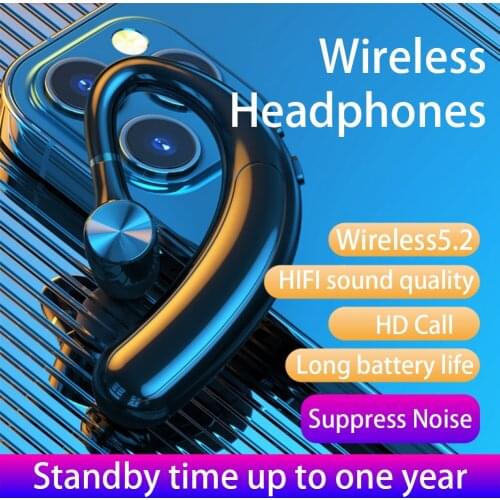 F18 Wireless Bluetooth-Compatible 5.2 Headphones Music Headset Stereo Hanging In Ear Earphones for Sports