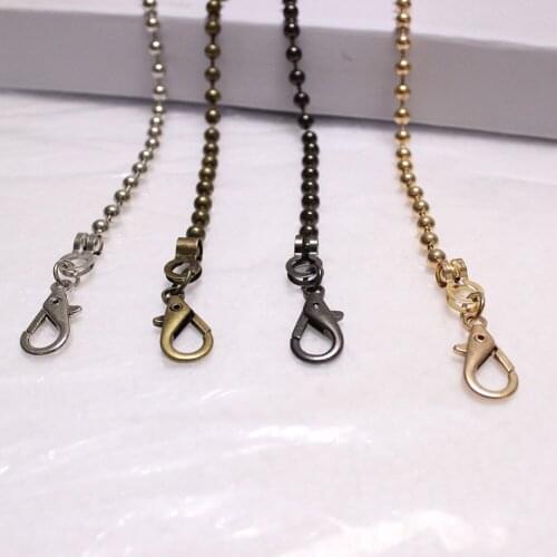 120cm Handbags Metal Chain for Bag DIY Purse Chain With Buckles Shoulder Bag Straps Handbag Handles Bag Parts & Accessories