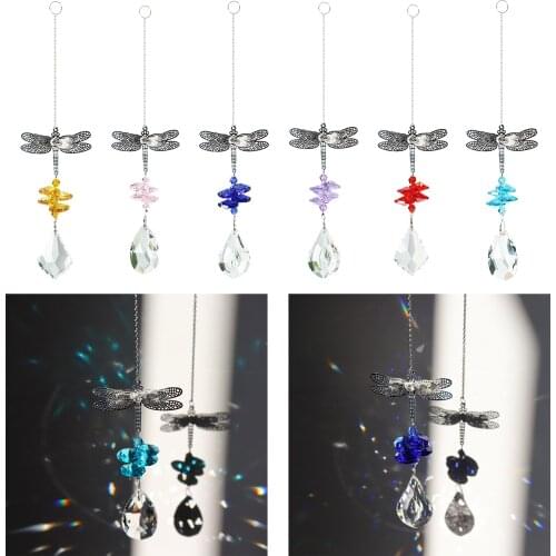 Crystal Ball Prism Pendant Chakra Beads Windows Suncatcher Rainbow Maker Outdoor Home Garden Hanging Decor for Gift,13" Long