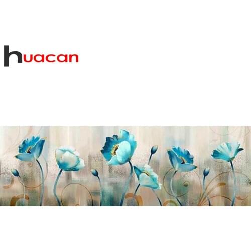 Huacan 5d DIY Diamond Painting Full Square Anemone Lotus Diamond Embroidery Mosaic Water Lily Flower Paintings On The Wall