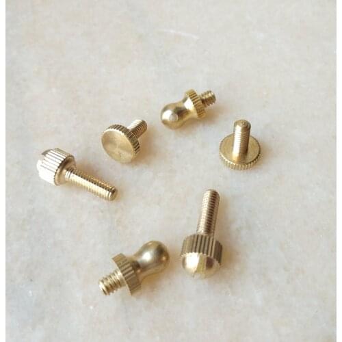 M4 Hand Tighten Brass Knurled Screws Copper brass screw with round head machine screws lighting accessories