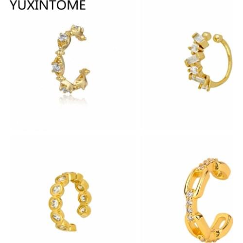 Simple Earcuff Tasteful Zircon Clip On Earrings For Women 925 Sterling Silver Ear Cuff Jewelry For Women Gift