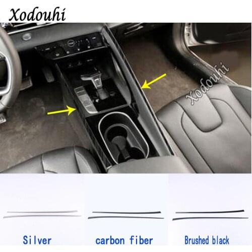 For Hyundai Elantra Avante 2021 2022 Car Body Sticker Cover Exterior Outter Gear Shift Box Panel Holder Frame Parts Trim 2pcs